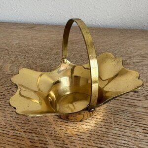 Mini Brass Basket Trinket Dish